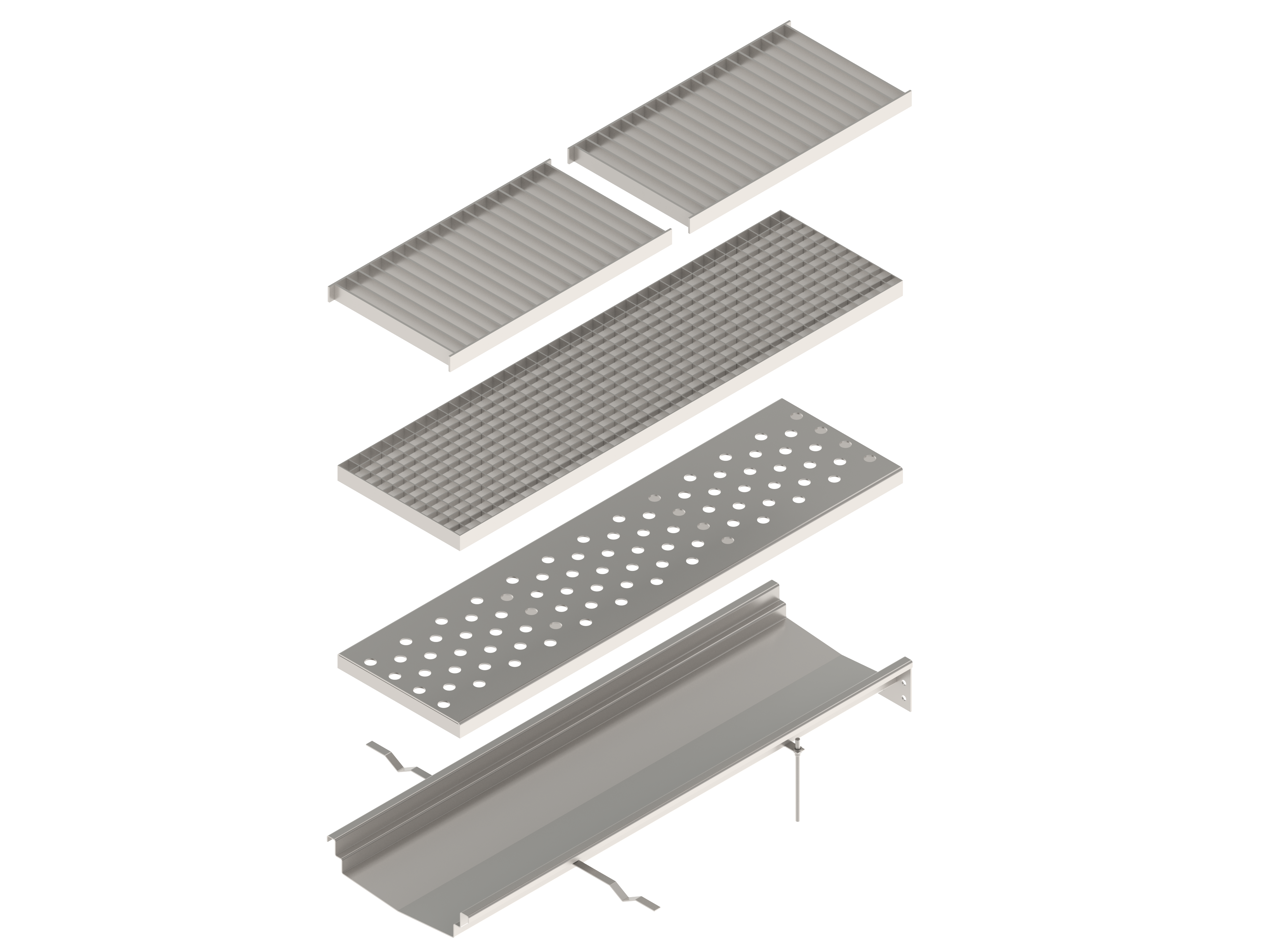 Лоток водоотводный из нержавеющей стали Евро 250